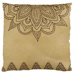 Vintage Background Paper Mandala Large Cushion Case (two Sides) by Celenk