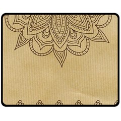 Vintage Background Paper Mandala Double Sided Fleece Blanket (medium)  by Celenk