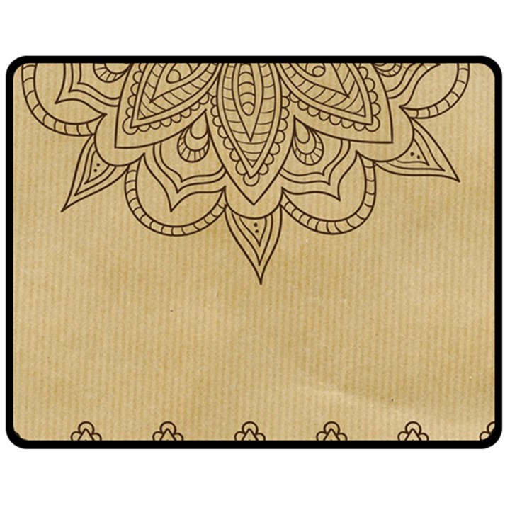 Vintage Background Paper Mandala Double Sided Fleece Blanket (Medium) 