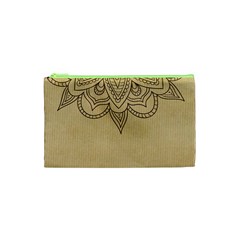 Vintage Background Paper Mandala Cosmetic Bag (xs) by Celenk