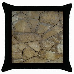 Brick Wall Stone Kennedy Throw Pillow Case (black) by Celenk