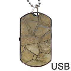 Brick Wall Stone Kennedy Dog Tag Usb Flash (two Sides) by Celenk