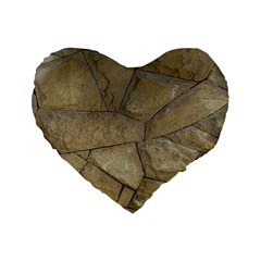 Brick Wall Stone Kennedy Standard 16  Premium Heart Shape Cushions by Celenk