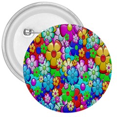 Flowers Ornament Decoration 3  Buttons by Celenk