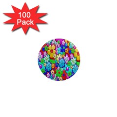 Flowers Ornament Decoration 1  Mini Magnets (100 Pack)  by Celenk