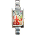 Fabric Texture Softness Textile Rectangle Italian Charm Watch Front