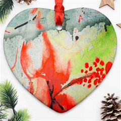 Fabric Texture Softness Textile Ornament (heart) by Celenk