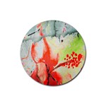 Fabric Texture Softness Textile Rubber Round Coaster (4 pack)  Front