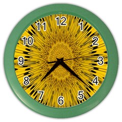 Pattern Petals Pipes Plants Color Wall Clocks by Celenk