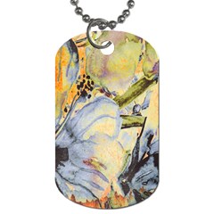 Flower Texture Pattern Fabric Dog Tag (two Sides) by Celenk