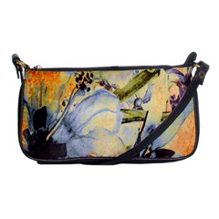 Flower Texture Pattern Fabric Shoulder Clutch Bags by Celenk