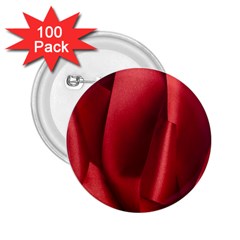 Red Fabric Textile Macro Detail 2 25  Buttons (100 Pack)  by Celenk