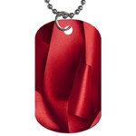 Red Fabric Textile Macro Detail Dog Tag (Two Sides) Front