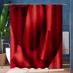 Red Fabric Textile Macro Detail Shower Curtain 60  X 72  (medium)  by Celenk