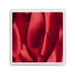 Red Fabric Textile Macro Detail Memory Card Reader (square)  by Celenk