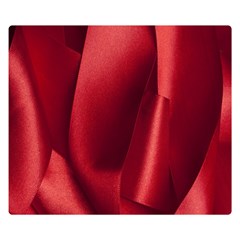 Red Fabric Textile Macro Detail Double Sided Flano Blanket (small)  by Celenk