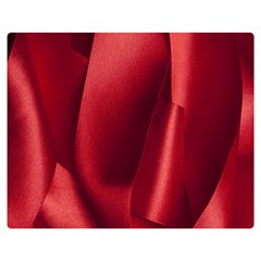 Red Fabric Textile Macro Detail Double Sided Flano Blanket (medium)  by Celenk