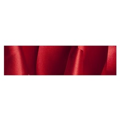 Red Fabric Textile Macro Detail Satin Scarf (oblong) by Celenk