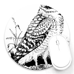 Animal Bird Forest Nature Owl Round Mousepads by Celenk