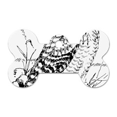 Animal Bird Forest Nature Owl Dog Tag Bone (one Side) by Celenk