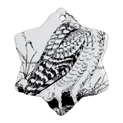 Animal Bird Forest Nature Owl Ornament (snowflake) by Celenk