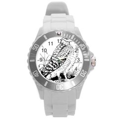 Animal Bird Forest Nature Owl Round Plastic Sport Watch (l) by Celenk