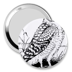 Animal Bird Forest Nature Owl 3  Handbag Mirrors by Celenk