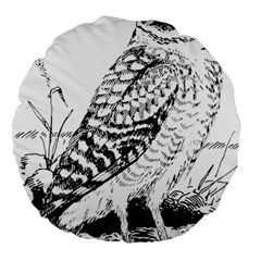 Animal Bird Forest Nature Owl Large 18  Premium Round Cushions by Celenk