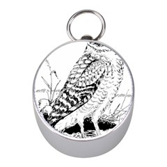 Animal Bird Forest Nature Owl Mini Silver Compasses by Celenk