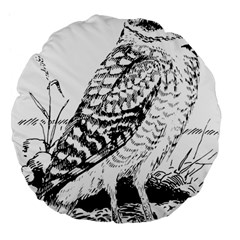 Animal Bird Forest Nature Owl Large 18  Premium Flano Round Cushions by Celenk