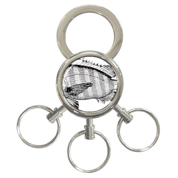 Animal Fish Ocean Sea 3-Ring Key Chains