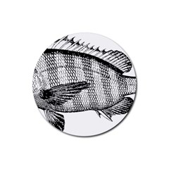 Animal Fish Ocean Sea Rubber Round Coaster (4 Pack)  by Celenk