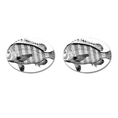 Animal Fish Ocean Sea Cufflinks (oval) by Celenk