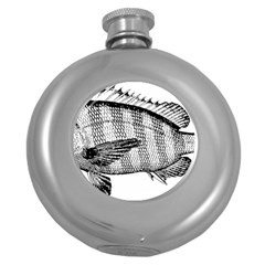 Animal Fish Ocean Sea Round Hip Flask (5 Oz) by Celenk