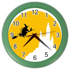 Castle Cat Evil Female Fictional Color Wall Clocks by Celenk