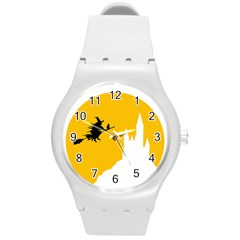 Castle Cat Evil Female Fictional Round Plastic Sport Watch (m) by Celenk