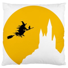 Castle Cat Evil Female Fictional Large Cushion Case (one Side) by Celenk