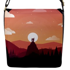 Design Art Hill Hut Landscape Flap Messenger Bag (s) by Celenk