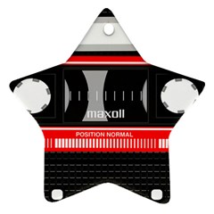 Compact Cassette Musicassette Mc Ornament (star) by Celenk