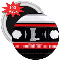 Compact Cassette Musicassette Mc 3  Magnets (100 Pack) by Celenk