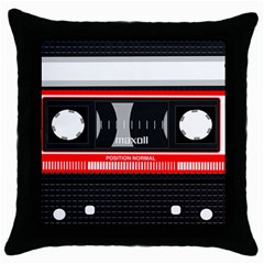 Compact Cassette Musicassette Mc Throw Pillow Case (black) by Celenk