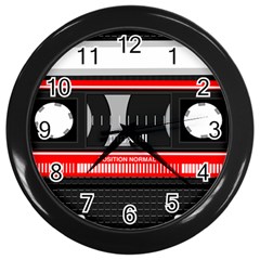 Compact Cassette Musicassette Mc Wall Clocks (black) by Celenk