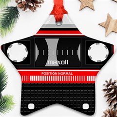 Compact Cassette Musicassette Mc Star Ornament (two Sides) by Celenk