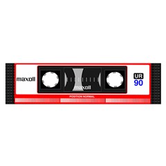 Compact Cassette Musicassette Mc Satin Scarf (oblong) by Celenk