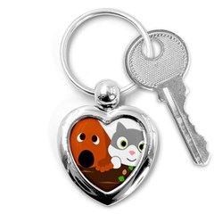 Baby Decoration Cat Dog Stuff Key Chains (heart)  by Celenk