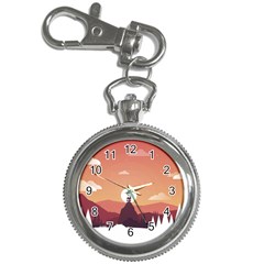 Design Art Hill Hut Landscape Key Chain Watches