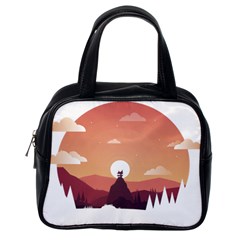 Design Art Hill Hut Landscape Classic Handbags (One Side)