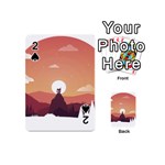 Design Art Hill Hut Landscape Playing Cards 54 (Mini)  Front - Spade2