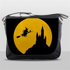 Castle Cat Evil Female Fictional Messenger Bags by Celenk