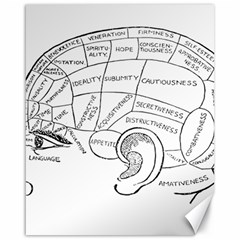 Brain Chart Diagram Face Fringe Canvas 16  X 20   by Celenk